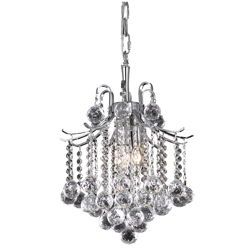 Living District by Elegant Lighting LD8200D12C Amelia Collection Pendant D12in H15in Lt:3 Chrome finish